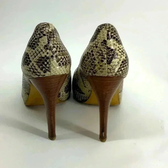 NINE WEST  SNEAK LEATHER HEELS - Picture 4 of 4